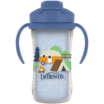 Dr Brown's Παιδικό Ποτηράκι Θερμικό με Καλαμάκι 300ml για 12m+